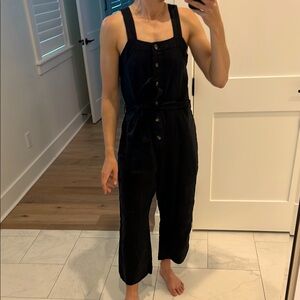 Women's Everlane Black Linen Jumpsuit